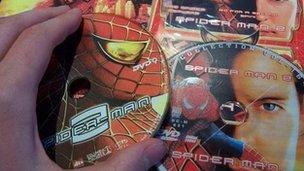 Generic image of a pirate Spider-Man 2 DVD