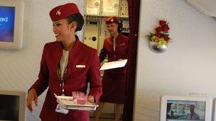 Qatar Airways air stewardesses