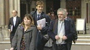 Campaigners leaving the High Court in London