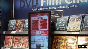 Tesco DVD stand