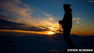 Skier at Glencoe. Pic: Steven McKenna