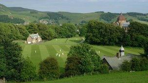 The school's top pitch and chapel