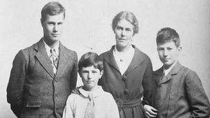 Violet Slater and her sons, Owen, Patrick and Eliot PHOTO COURTESY: Margaret Bonfiglioli