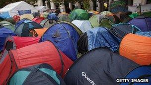 Camp outside St Paul's