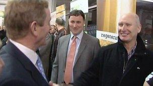 Enda Kenny and Billy Hutchinson