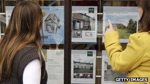 Estate agent's window