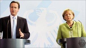 David Cameron and Angela Merkel