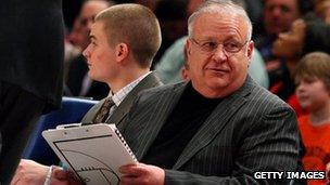 Assistant coach Bernie Fine at a game against UCONN 12 March 2009 at Madison Square Garden