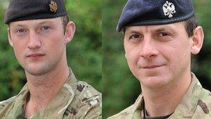 Lt David Boyce and L/Cpl Richard Scanlon