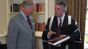 Prince of Wales and Prof Medwin Hughes