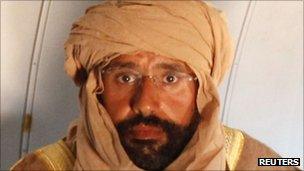 Saif al-IslamGaddafi on the plane after his capture