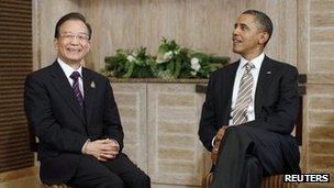 Chinese Premier Wen Jiabao and US president Barack Obama holds talks in Bali on 19 November 2011