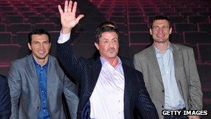 Vladimir Klitschko, Sylvester Stallone and Vitali Klitschko