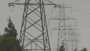 Electricity pylons