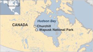 Map of Hudson Bay, Canada