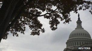 A view of the US Capitol dome in Washington on 21 November 2011