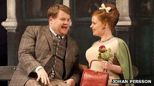 James Corden and Suzie Toase in One Man, Two Guvnors. Photo by Johan Persson