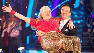 Ann Widdecombe with her Strictly Come Dancing partner Anton Du Beke