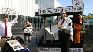 Protesters at Turner Gallery