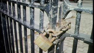 Locked gates