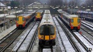 File image of trains at Clapham Junction on 8 February 2007