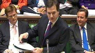 George Osborne delivers his Autumn Statement in the House of Commons