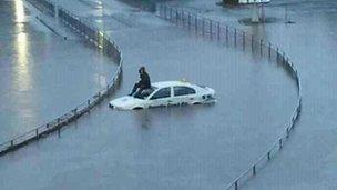 Flooding in Greenock