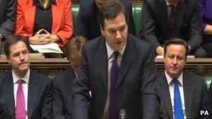 George Osborne giving his Autumn Statement