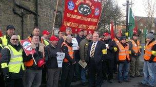 RMT picket in South Gosforth, Newcastle