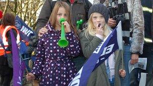 Children taking part in the march