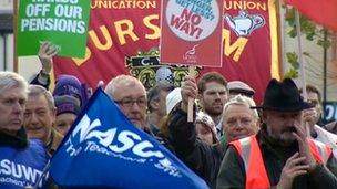 Protesters in Stoke