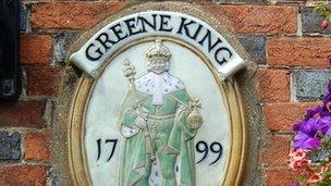 Greene King sign