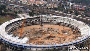 The Maracana stadium under ewconstruction