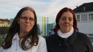 Nick Griffiths (left) and Laura Hughes, residents of Plas Madoc, Wrexham