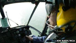 Maritime and Coastguard Agency helicopter pilot. Pic: Jon Nash/MCA