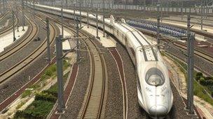 Bullet train at Beijing South Station