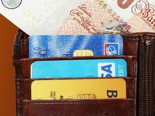 Credit cards in wallet