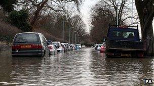 The River Thames flooded at nearby Richmond in March 2010