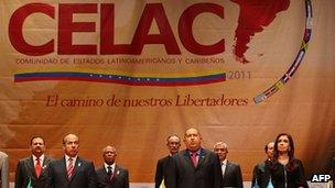 South American leaders at Celac conference in Caracas