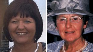 Angela Holgate, 54, and Alice Huyton, 75, were found dead at Ms Holgate's home in Southport