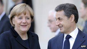 Nicolas Sarkozy and Angela Merkel