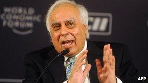 Indian Communications Minister Kapil Sibal