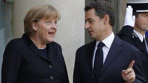 Angela Merkel and Nicolas Sarkozy