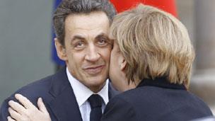 Angela Merkel and Nicolas Sarkozy