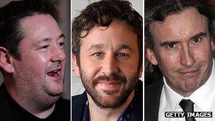 Johnny Vegas, Chris O'Dowd and Steve Coogan