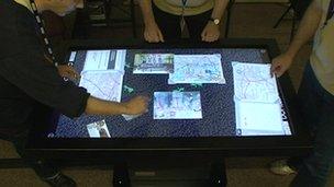 People use the Domesday Project touchtable
