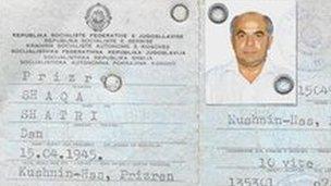 Mr Kumbaro's fake passport