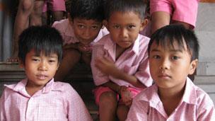 Children at an orphanage