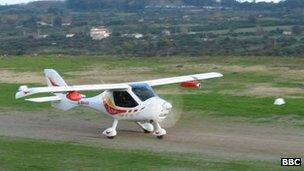 A propeller plane