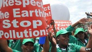 Environment activists in Durban. Photo: December 2011